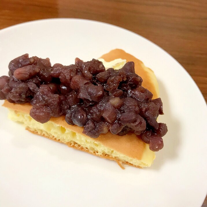 どら焼き風☆あんこ乗せホットケーキ